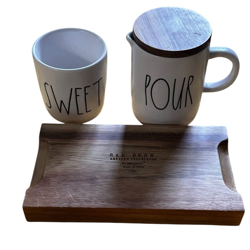 Rae Dunn White Ceramic sweet and pour tea set - Picture 4 of 4